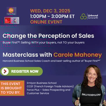 December 3, 2025 | Force Plus | Change the Perception of Sales Buyer First™ selling with your buyers not to them (Instagram Post)-1