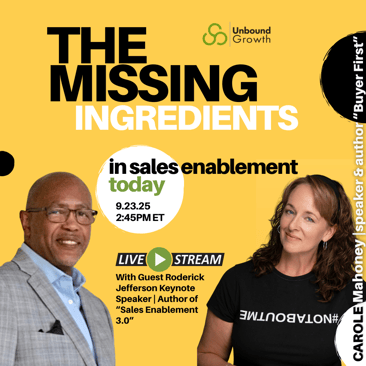 Tues Sep 23, 2025 The Missing Ingredients in Sales Enablement (Instagram Post)