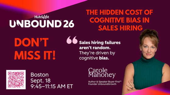 UNBOUND26 The Hidden Cost of Cognitive Bias in Sales Hiring email banner