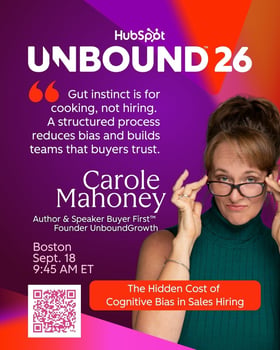 UNBOUND26 Gut instinct is for cooking, not hiring. A structured process reduces bias and builds teams that buyers trust.